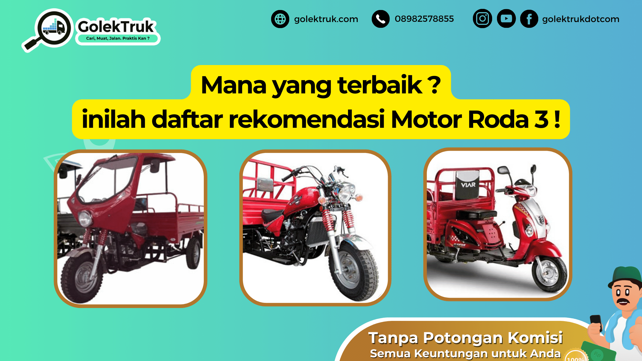 Daftar Rekomendasi Motor Roda 3 Terbaik di Indonesia 2023