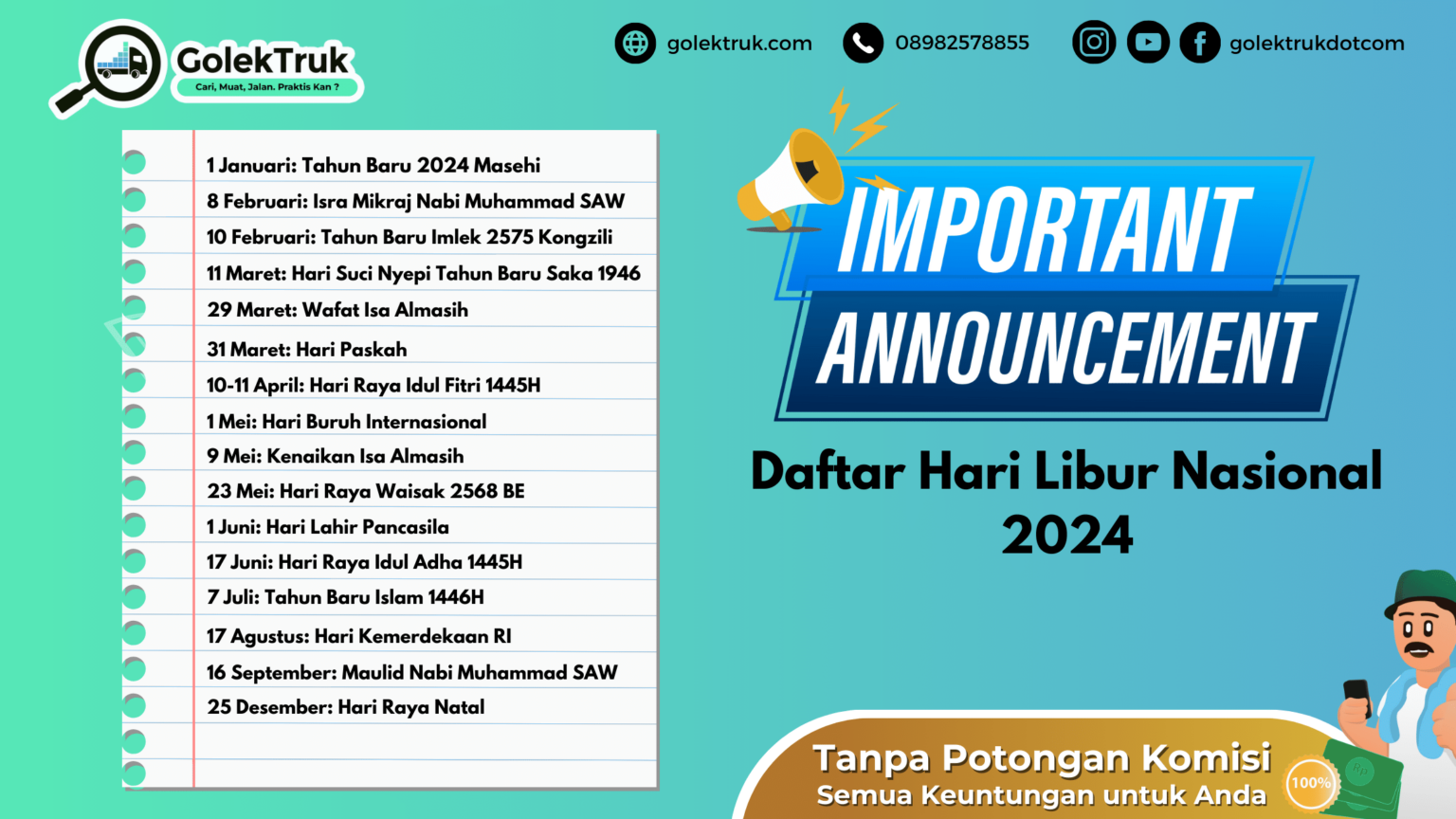 Daftar Hari Libur Nasional & Cuti Bersama 2024! Wajib Catat ...