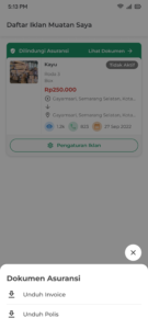 Unduh Invoice dan Polis Asuransi